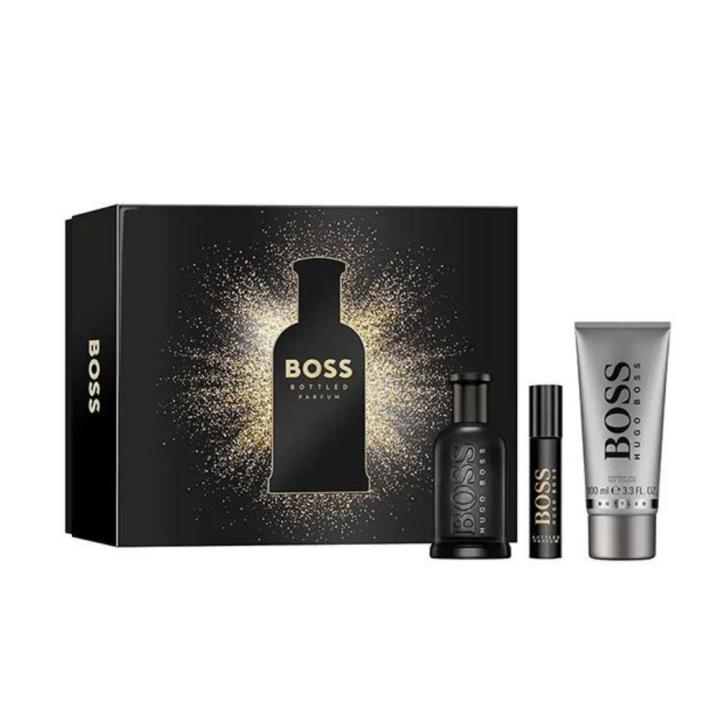 Hugo Boss - Boss Bottled Parfum Set Regalo hombre 100 Ml. + Gel de ducha 100 Ml. + Mini 10 Ml. | Estuche regalo… — oferta en Miravia