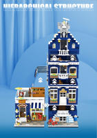 Bloques De Construcción Miniatura Villa Europea En El Mercado Callejón Juguete Educativo Para Niños Modelo De Luz Escena Arquitectónica Regalo Ideal Para Edad 6-12 Años - details 2