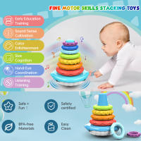 Juguete De Baño Montessori Delfín Arcoíris Con Campana Para Bebés Juego De Pila Flotante De Aprendizaje Temprano Regalo De Cumpleaños O Navidad Para Niños - details 8