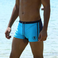 Bragas De Natación Para Hombres Swimtrunks Homens Maillot De Bain Boy Swimwear Male Beach Monochrome Impermeable De Poliamida Y Nylon - details 4