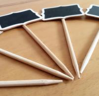 Etiquetas De Pantry Mini Tablero De Cera 10 Piezas Decorativas En Madera Para Niños Etiquetas De Chalkboard Para Decoración Del Hogar - details 5