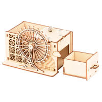 Caja De Música De Madera DIY Para Niños 2024 Puzzle 3D De Reloj Y Pluma Musical Caja De Desafío Geométrico Unisex - details 2
