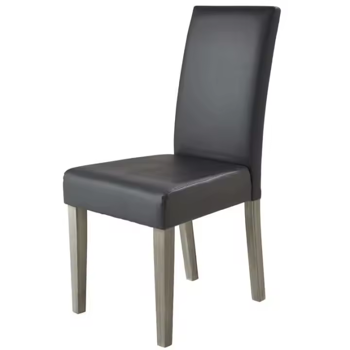 Miroytengo Silla Salón Namur Color Gris Oscuro Madera y Poliuretano 45x95x57 cm - 1