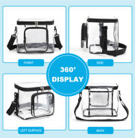 Bolsa de almacenamiento de gran capacidad, sencilla y elegante, bolsa de cosméticos, neceser, bolso de mensajero de hombro, bolsa de almuerzo transparente - details 2