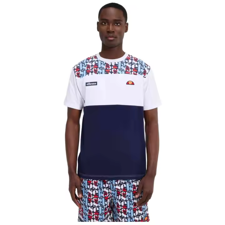Camiseta de Manga Corta Ellesse Block Aop para hombre en color multicolor - 1