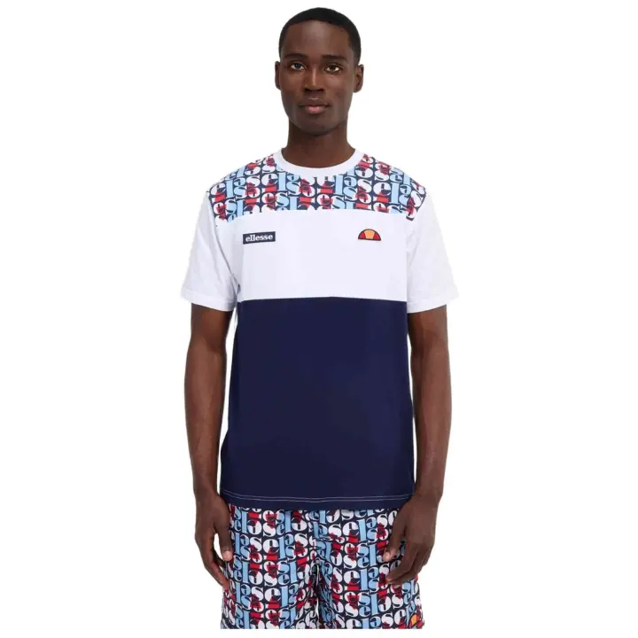 Camiseta de Manga Corta Ellesse Block Aop para hombre en color multicolor - 1