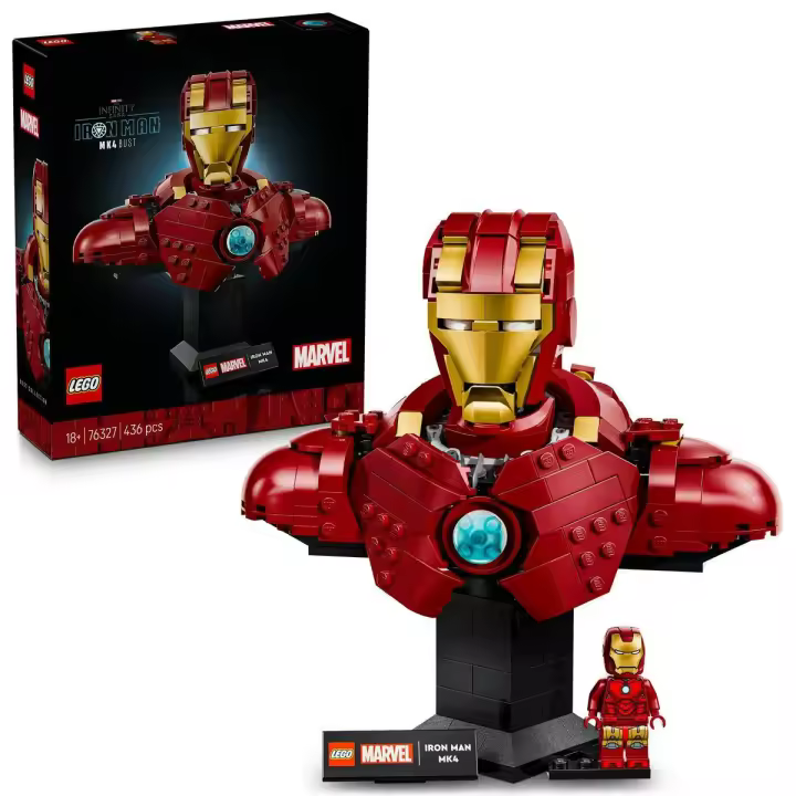 [PREVENTA] LEGO® | Marvel Busto de Iron Man MK4 Maqueta Construible 76327 para Adultos con Minifigura, Pieza de Exposición Coleccionable, Set de Construcción Basado en los Vengadores - 1