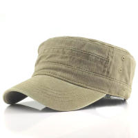 Gorras militares de algodón lavado Gorras de cadete del ejército Diseño único Gorra vintage de parte superior plana - details 6