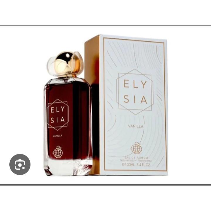 Fragance World Elysia Vanilla Eau de Parfum 100ml para Mujer - Fragancia Dulce y Cálida con Notas de Vainilla y Flores
