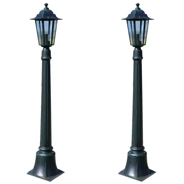 vidaXL Farolas de jardín Preston 2 piezas 105 cm - 1