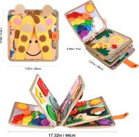Libro Educativo De Tela Suave 3D Para Bebés Juguete Montessori De Primeros Años Desarrollo Cognitivo Colorido Y Educativo Para Niños - details 6