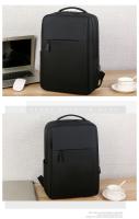 Bolsos,1PC Mochara gris para portátil de Negocios, Bolsa de viaje Ligera de Tela con Correa ajustable, cerre de Cremallera, forro de poliéster, detalle de Hilo de Coser, diseño de Cordones PARA LA Escuela, Actividades al Aire Libre - details 22