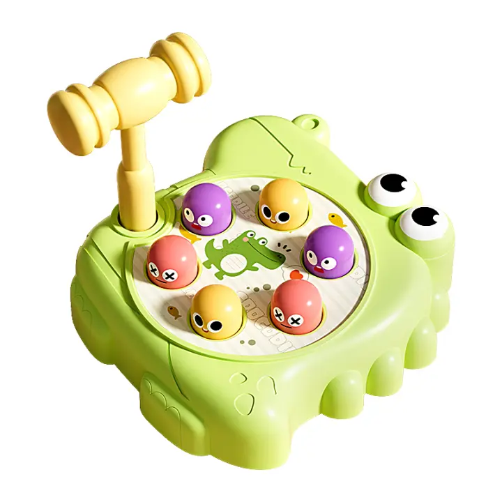 Juguete Educativo Montessori Para Niños Juego De Apretar Y Golpear Whack-a-mole Tablero De Puzzle Para Desarrollo Infantil Regalo De Cumpleaños Para Bebés De 18 Meses En Adelante - 1