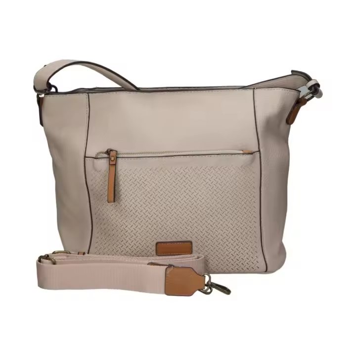 SARA BAGS | Bolso de Hombro Sara Bags para Mujer – Bolso Mediano en Color Beige – Con Bandolera Ajustable – Cierre de Cremallera – Varios Compartimentos – Estiloso – Versátil – Modelo SCXX2500440999 - 1