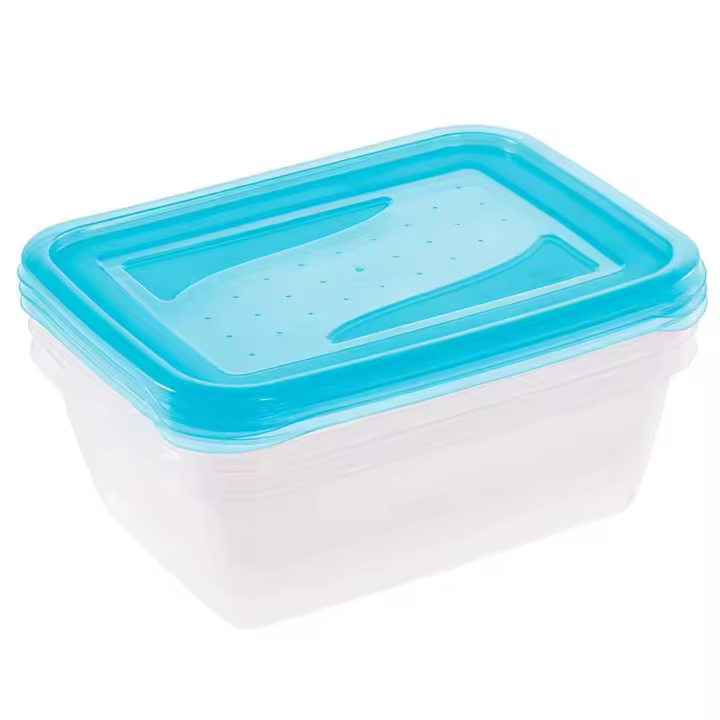 Set de 3 Fiambreras, 3 x 1,25 l, 20,5 x 15,5 x 6,5 cm, Fredo Fresh, Azul transparente KEEEPER - 1