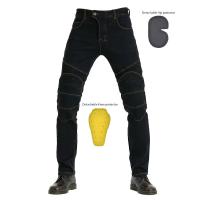Jeans De Motociclista Para Hombre Con Bordado Y Protección De Rodilla Pantalones Motocross Con Cinturón Equipamiento Protector - details 9