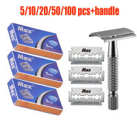 Cuchillas De Afeitar De Acero Inoxidable Clásicas Doble Cara Para Hombres Y Mujeres Eliminación De Vello Corte De Barba Pack De 1/5/10/50/100 - details 0