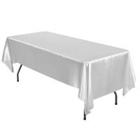 Mantel De Seda Satinada 1 PC Rectangular Suave Y Brillante Tela Suave Cubierta De Mesa De Poliéster 100% Para Hogar Fiestas Boda Y Banquete - details 1