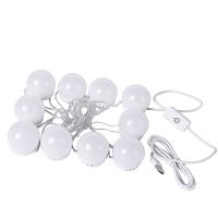 Luces LED de tocador para espejo, luces de tocador estilo Hollywood con 10 bombillas regulables, color y brillo ajustables, cable USB, luces de espejo adhesivas para maquillaje, mesa de - details 4