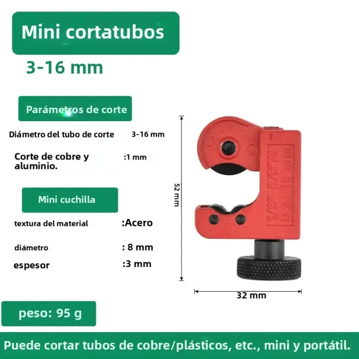 Cortador De Tubos De Aleación De Aluminio Con Rodillos Para Acero Inoxidable Cobre Plomería Herramienta Multifuncional De Corte - 1