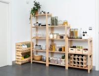 Estantería Natura 5 Baldas Alistonadas, Madera Pino Estanteria Madera  Mueble Estanteria 3/4/5 Alturas - Diseñada en una práctica estructura de tres alturas para poder organizar el espacio cómodamente - details 2