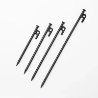 Juego De 8 Piezas De Palos De Tenda Duros De Acero De Alta Resistencia Con Agujero Negro Para Fijación De Tenda Camping Al Aire Libre Picnic - details 6