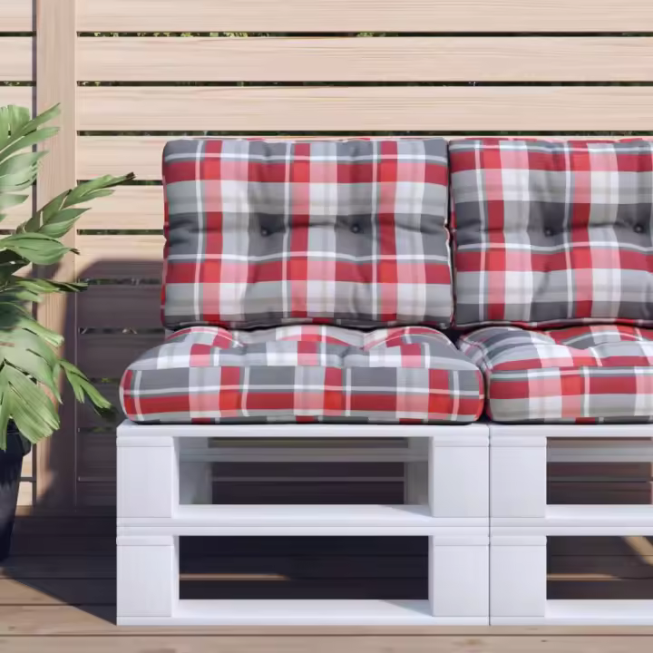 vidaXL Cojín para palés tela 60x40x12 cm en color Multicolor/Beige/Verde y más | acolchados duraderos para sofás de jardín terraza exterior - 1