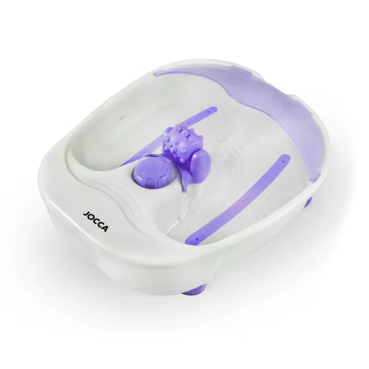 Hidromasaje Jocca para pies con sistema regulador de intensidad de las burbujas, fondo irregular con efecto acupresión y rodillo masajeador para la planta del pie - 1