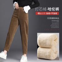 Pantalones De Cordón Grueso Y Delgado Para Mujer Estilo Casual Invierno 2024 Leggings De Cintura Alta Trousers Harem Calientes - details 9