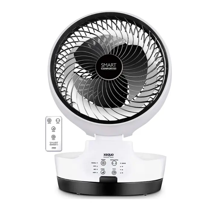 Ventilador con flujo de aire en 3D concéntrico y máximo caudal. XSQUO Useful Tech Tres niveles de potencia, temporizador de uso y control remoto.Smart Confort Power Fan - 1