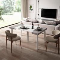 Skraut Home - Mesa Consola Extensible - Mesa Auxiliar - Tapa - 58/160x90x73cm - Práctica y Versátil - Estilo Moderno - Fácil Montaje - details 0