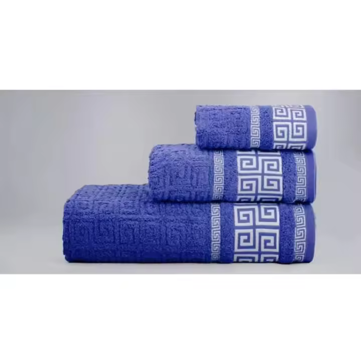 Juego de Toallas de Baño Versaci 3 Piezas. Calidad Rizo 100 % Algodon Egipcio 600 gr. Lisas. 3 Tamaños Tocador Lavabo y Ducha Sabana.30x50 cm.50x100 cm.100x150 cm. Fabricantes en Portugal - 1