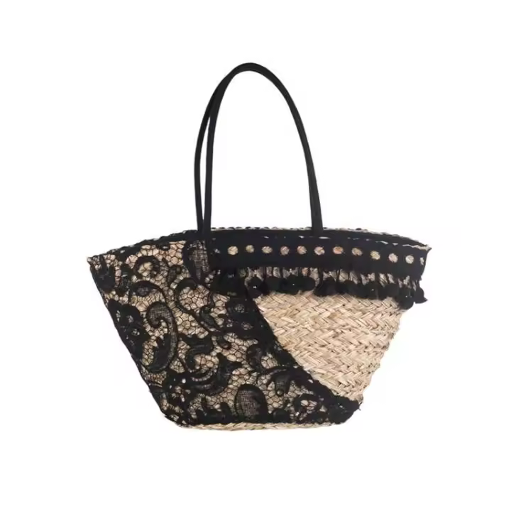 CAPAZO DE SEAGRASS NEGRO CON CREMALLERA KBAS 54X19X29 CM - 1