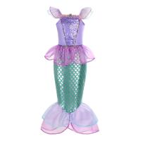 Vestido de Princesa Sirena para niña de cumpleaños, Vestido de manga Larga para Bebé, Vestido de Baile elegant para niños,130cm - details 1