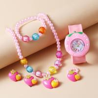 Juego De Reloj Y Joyería Para Niñas Con Patrón De Caballo Arcoíris Collar Aretes Anillo Pulsera Regalos Para Niñas Y Niños - details 27
