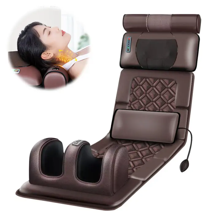 Colchón de masaje eléctrico, cojín masajeador con calefacción vibratoria para cuello, espalda, pie, dolor de cuerpo completo, alivio del estrés, relajación corporal - 1
