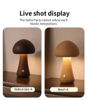 Lámpara De Noche LED INS Con Interruptor Táctil En Madera Estilo Búho Decorativa Para Dormitorio Y Habitación De Niños Luz De Mesa Suave Para Dormir - details 7