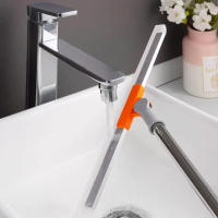 Escobilla De Piso Multifuncional De Silicona Con Mango Retráctil Fregadero Absorbente De Agua Para Ventanas Y Limpieza Del Hogar - details 10