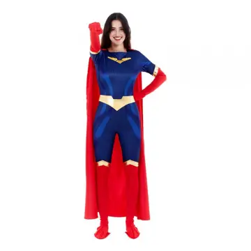 Disfraz De Superheroína Kriptoniana Para Mujer – Talla L, Con Capa Y Cinturón