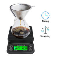 Báscula De Cocina Digital Electrónica Portátil Con Timer De Precisión Alta Para Café Y Sopas LCD Escala De Derrame 5kg 0.1g - details 2