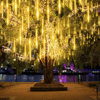 Luces De Lluvia De Meteoros LED Para Decoración De Navidad Y Fiestas Colgante De Agua Caída Fairy Para Patio 30/50CM Con Enchufe EU - details 17