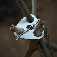 Juego De Soporte De Barbacoa Portátil Desmontable Triángulo De Acero Inoxidable Para Camping Y Campfire Con Tripie De Colgante - details 2