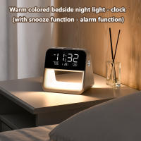 Lámpara De Noche Con Reloj Digital USB De ABS Para Decoración De Hogar Y Oficina Estilo Moderno Sin Batería Incluida - details 2