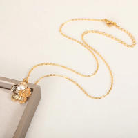 Collar De Cierre De Cadena Vintage Con Colgante De Flor 3D En Acero Inoxidable Para Mujer Joyería Estética De Moda Accesorios Para Todos - details 4