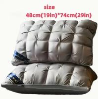 Luxury 5-Star Hotel Quality Pillow, 600g Weight, 19x25 Inch - Deep Sleep Neck Support, All Seasons Anti-Slump High Pillow Core, Machine Washable, Sleeping Pillow - details 1