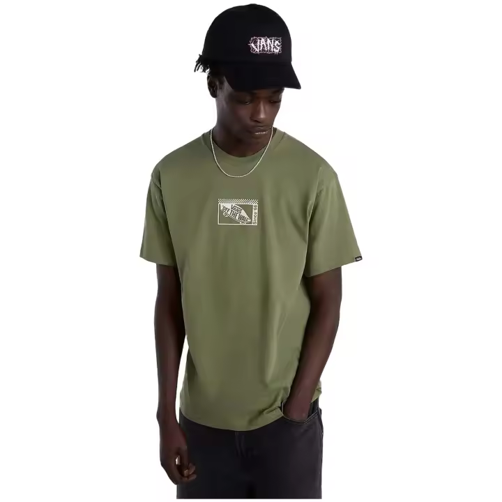 Camiseta de Manga Corta Vans Tech para hombre en color verde - 1