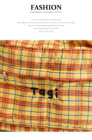 Xiao Hongshu recomienda una nueva mochila de Cuadros Amarillos con Cordón acrílico perlado de Verano para Mujer con gran capacidad. - details 1