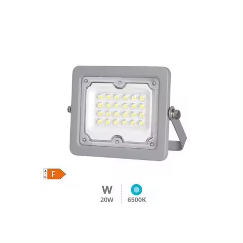 Gsc Evolution Proyector Aluminio LED 20W 6500K IP65 Gris - Iluminación Potente y Eficiente - 1