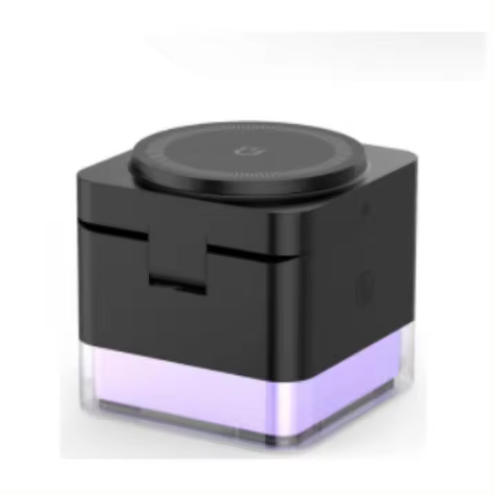 Estación de carga inalámbrica 4 en 1 para Apple, soporte de carga magnética rápida de 15 W con protección MagSafe para Apple Watch de 16, 15 y 14 pulgadas, AirPods, plegable, con ángulo ajustable y portátil, luz LED. - 1