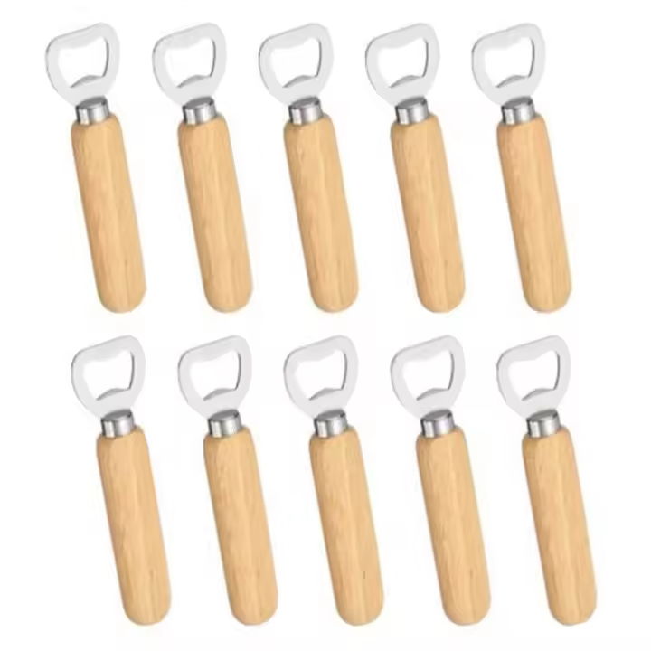 Abrepuertas De Madera Y Acero Inoxidable Handheld Divertido Para Regalos De BestMen Abrebotellas De Barman Eco-amigable - 1